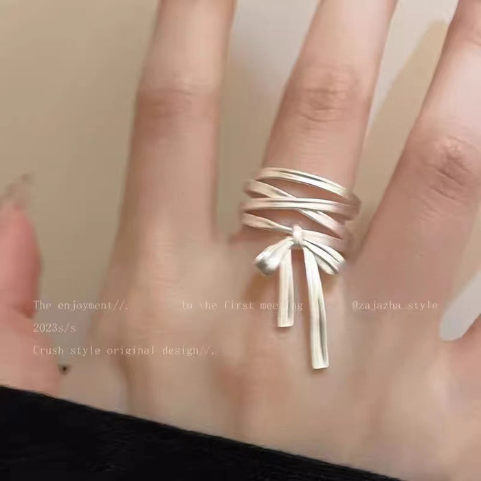 Wholesale Green butterfly open ring niche versatile ring