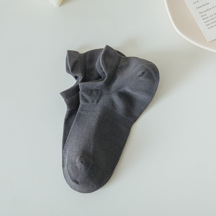 Wholesale New Socks Ship Socks Solid Color Sports Sweat Absorbing Breathable Invisible Cotton Socks