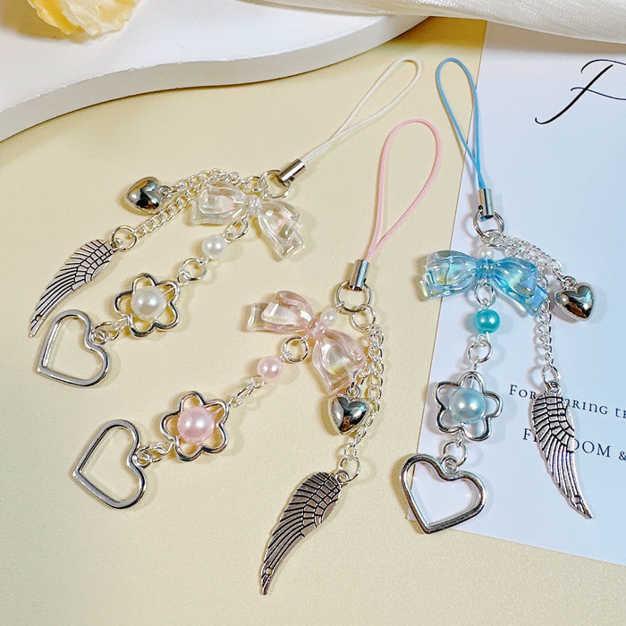 Wholesale Bow, Love, Wings, Pendant, Mobile Phone Chain, Versatile Bag, Gouka Chain