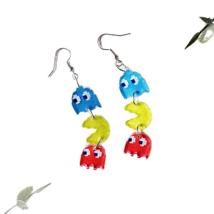 Wholesale Cute Colorful Little Monster Acrylic Earrings