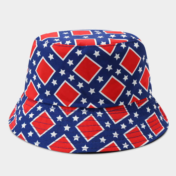 Wholesale Summer World Cup National Flags Pattern Double-Sided Bucket Fashionhat for Men and Women