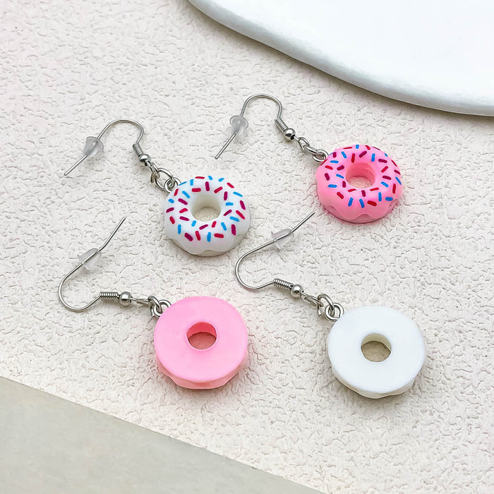 Wholesale Donut Resin Pendant Earrings JDC-ES-Oulu004