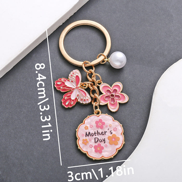 Wholesale Pink butterfly MOTHER' S DAY keychain