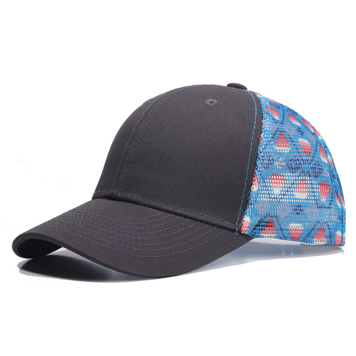 Wholesale Gradient color baseball cap, outdoor hiking with hard lining, non deformable light plate mesh cap