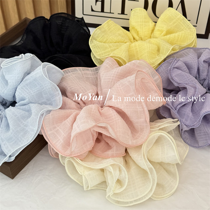 Wholesale lace edge large texture head flower lazy temperament hair rope head rope