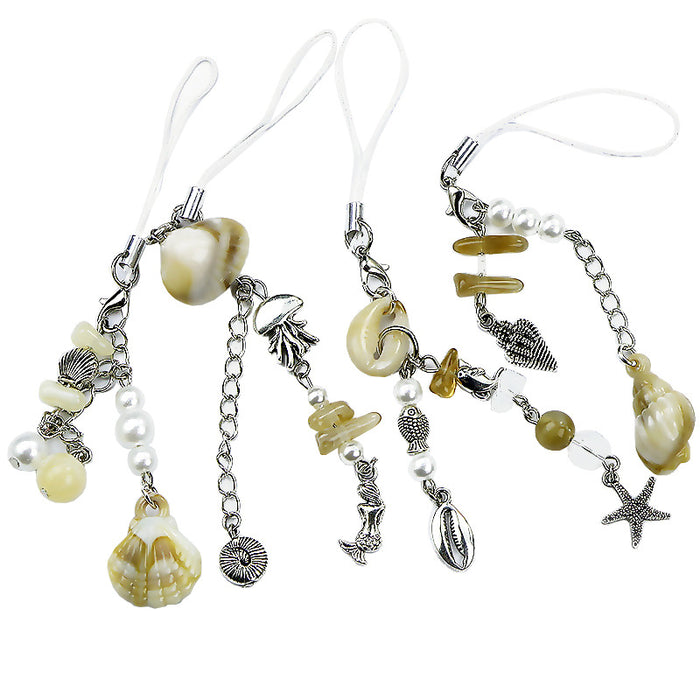 Wholesale Marine creature pendant shell conch pearl phone chain bag chain bead chain