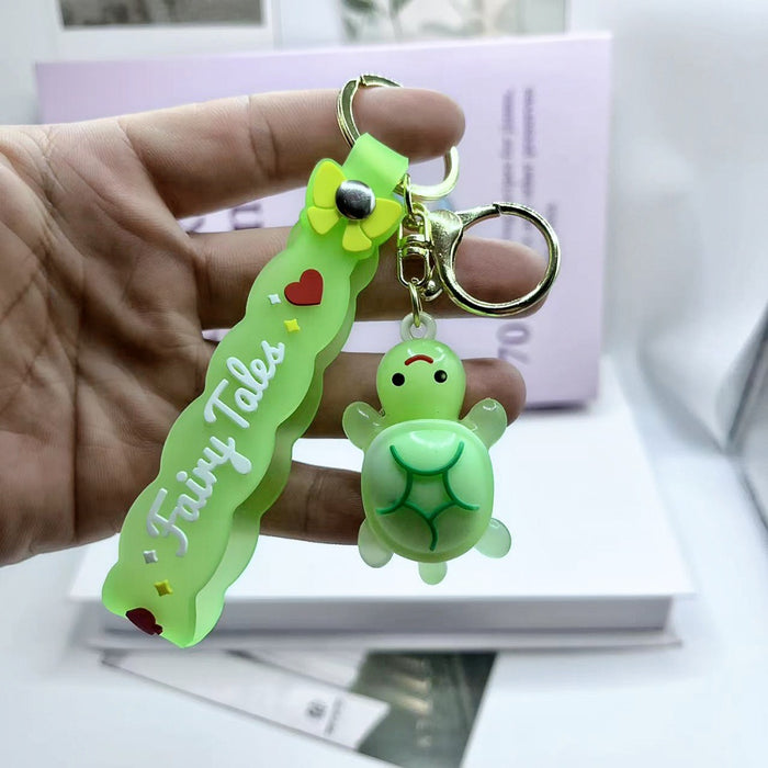 Wholesale Creative Cartoon Colorful PVC Mini Turtle Keychain JDC-KC-Biaopan012