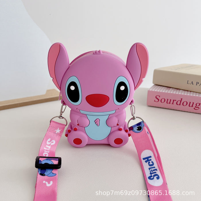 Wholesale Cartoon Children's Silicone Bag Fashion Shoulder Bag Toy Storage Earphone Bag Crossbody Bag