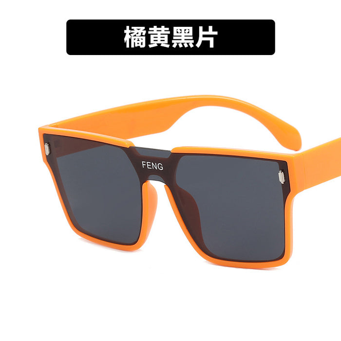 Wholesale Personalized one-piece sunglasses, large frame sunglasses, super cool windproof glasses