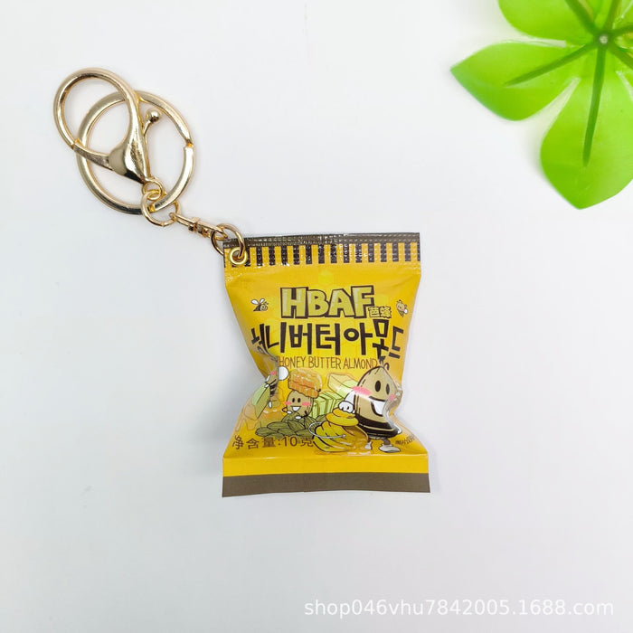 Wholesale New simulation snack bag, car keychain, couple pendant, backpack pendant