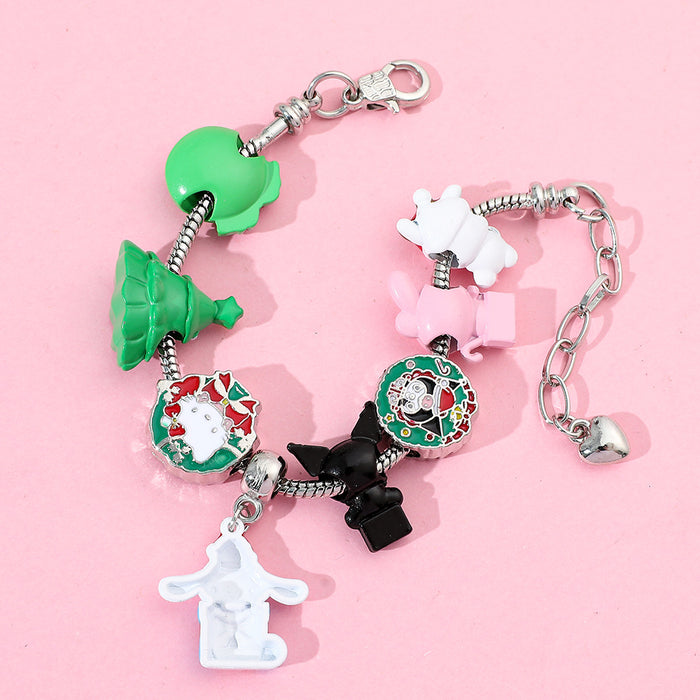 Wholesale Christmas Cartoon Cute Alloy Beaded Bracelet JDC-BT-ZhuoS008