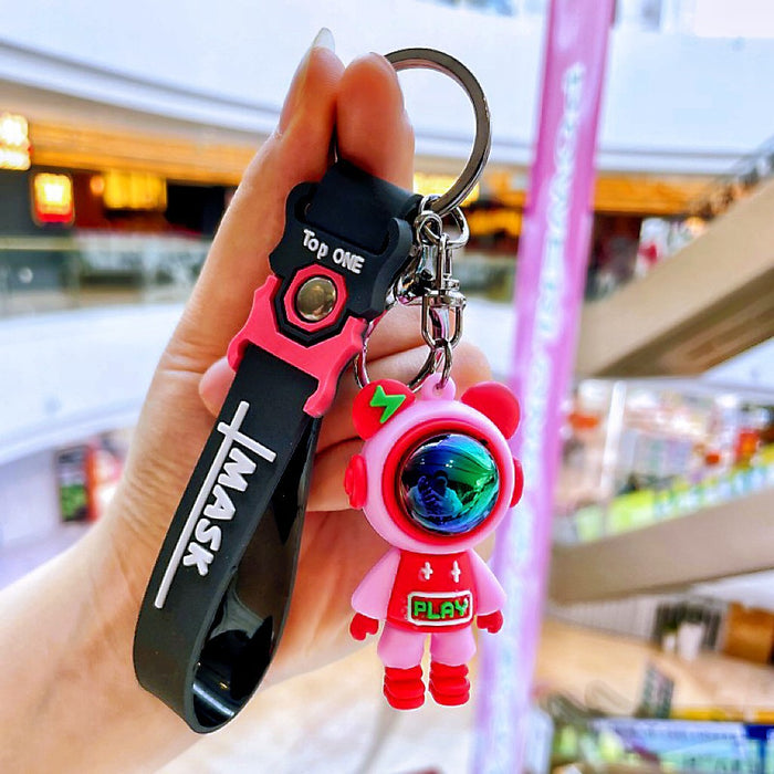 Wholesale Lightning Bear Keychain Bag Car Silicone Keychain Doll Pendant Cute Gift Love Pendant