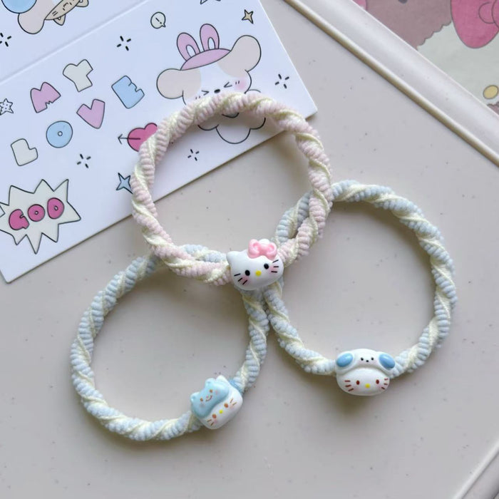 Wholesale Rubber Band Resin Headline Katie Hair Ring Couple Hair Accessories