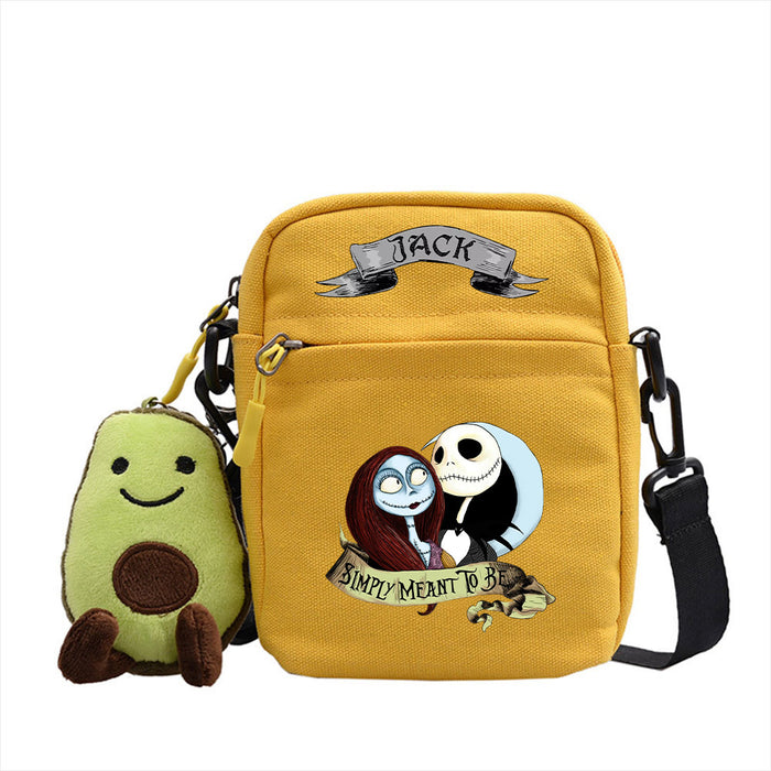 Wholesale Halloween Printed Pattern Canvas Crossbody Shoulder Bag JDC-SD-WuDuomei002