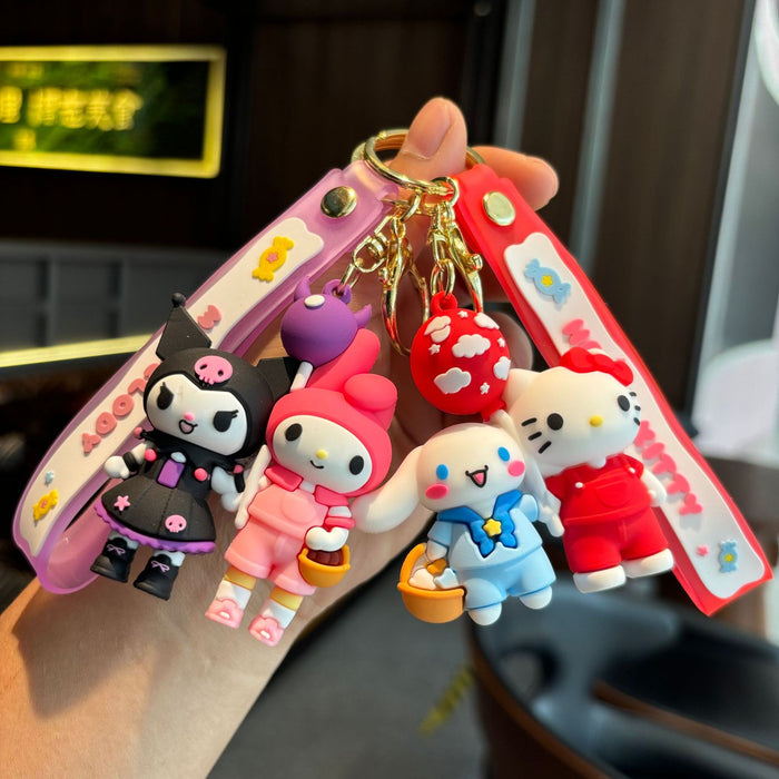 Wholesale 2pcs Cute Cartoon Silicone Keychain Gift Car Key Accessory