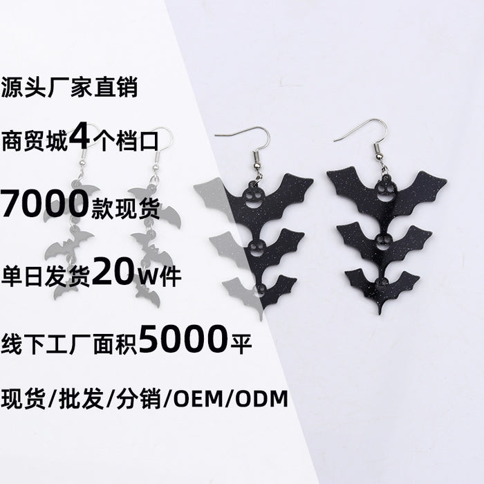 Wholesale  Bat Earrings Earrings Fashion Simple Personality Funny Step Bat Acrylic Earrings Earrings
