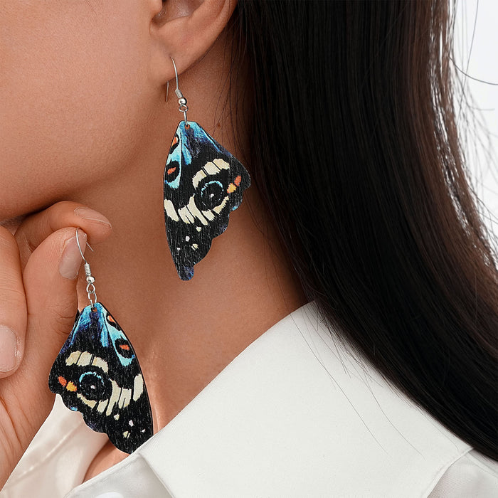 Wholesale Women's Acrylic Butterfly Wing Earrings