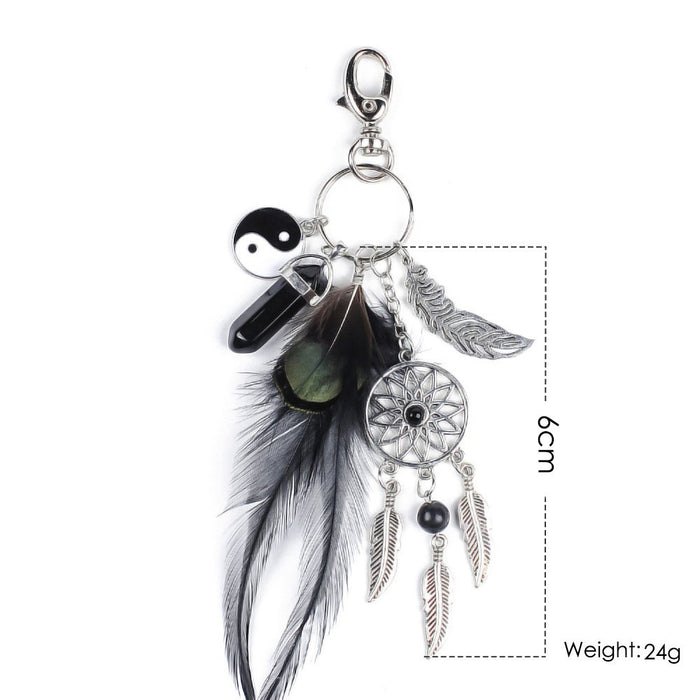 Wholesale Bohemian Dreamcatcher Keychain Pendant Alloy Car Key Accessory MOQ≥5