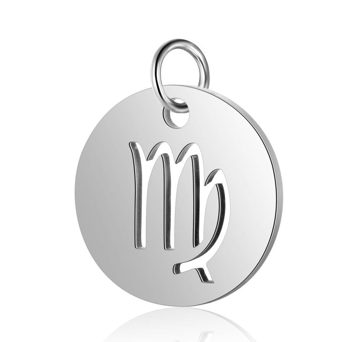 Wholesale Constellation pendant stainless steel pendant electroplated polished steel color stainless steel constellation pendant