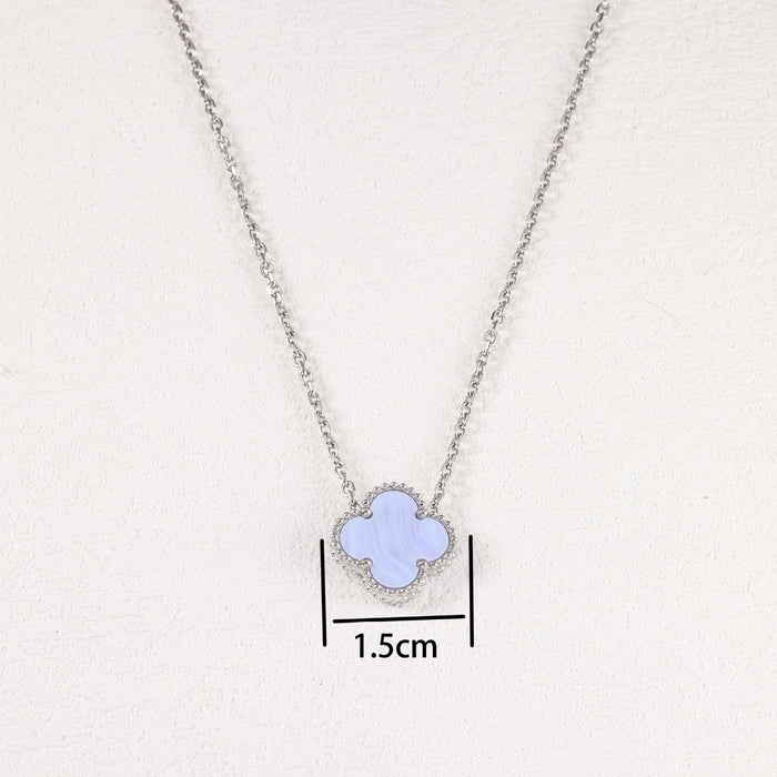 Wholesale Stainless Steel Gold-Plated Four-Leaf Clover Necklace