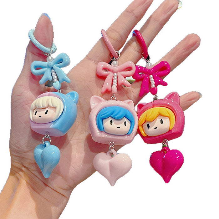 Wholesale Traveler  Resin Cartoon Keychain Cute  Bag Pendant Small Gift