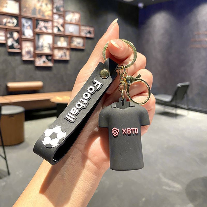 Wholesale Football jersey keychain,  cartoon doll,  school bag pendant,  car keychain