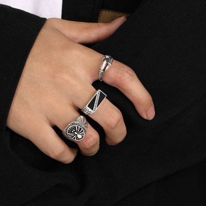 Wholesale Fashionable and versatile niche new retro ring set