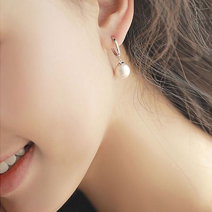 Wholesale Water Drop Pearl Ear Buckle Women's