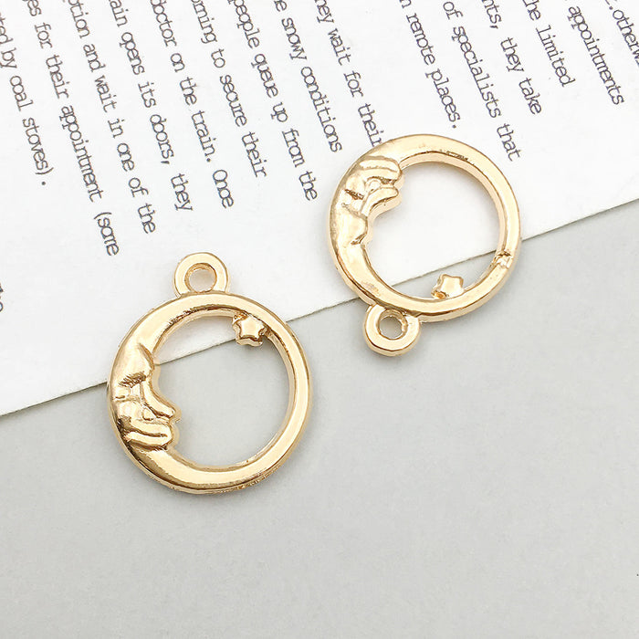 Wholesale DIY Alloy Simulation Star,  Moon and Sun Series Charms