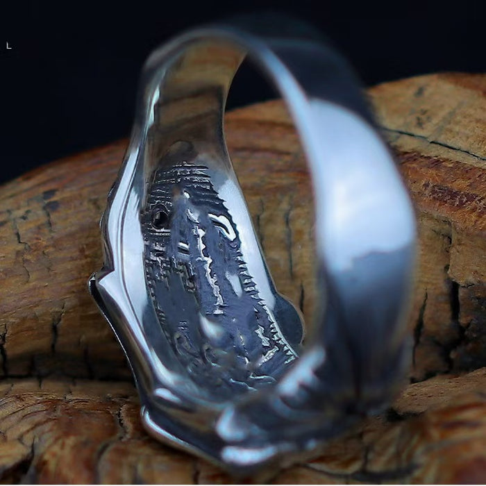 Wholesale New double-sided ring, zinc alloy retro ring, handmade open ring