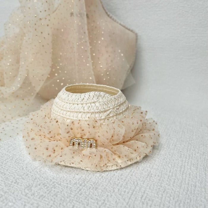 Wholesale Straw Hat Fairy Fluttering Ears Doll Hat Empty Top Hat