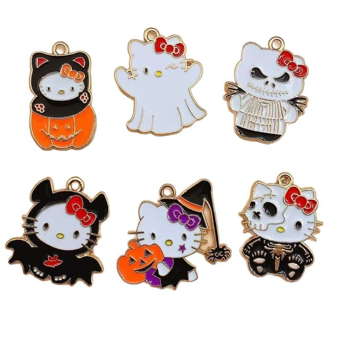 Wholesale 10pcs  DIY Devil Ghost Alloy Drip Oil Bag Pendant Necklace
