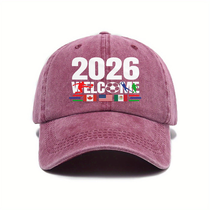 Wholesale Soft-Top Baseball Cap World Cup Print Sun Hat