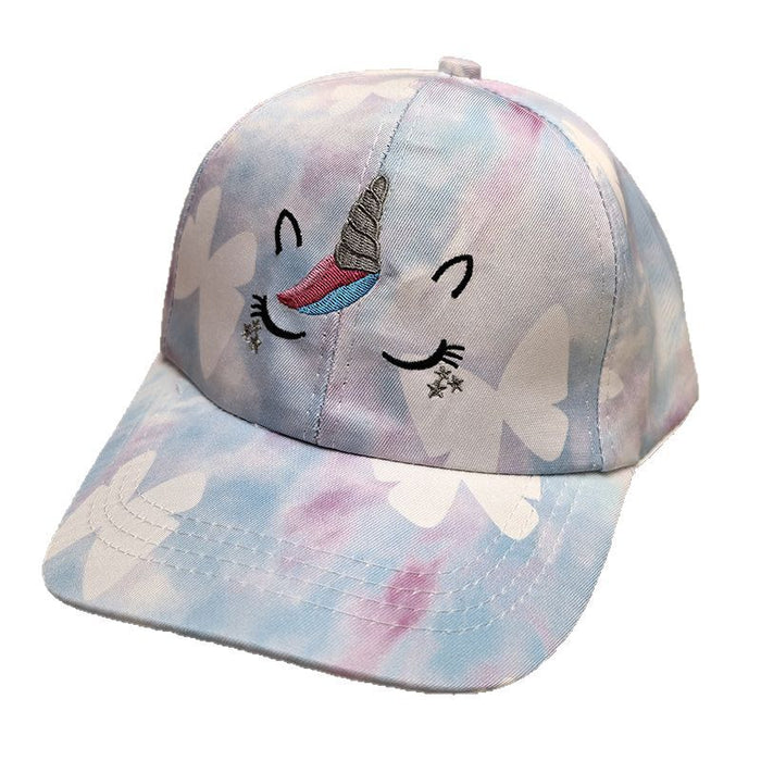 Wholesale Children's Unicorn Embroidered Baseball Hat, Cute Cartoon Duck Tongue Hat, Sunscreen and Sunshade Hat