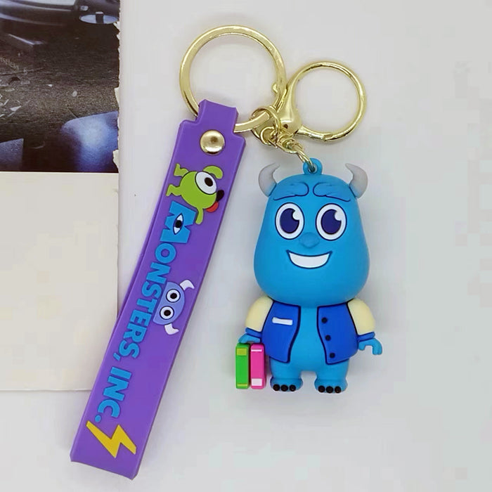 Wholesale creative cartoon monster power company key chain pendant bag car key chain accessories