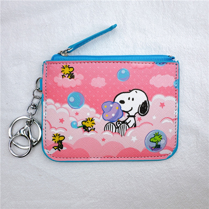 Wholesale Student Cartoon Leather Wallet with Keychain