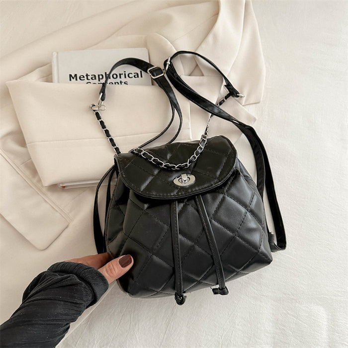 Wholesale Leisure chain hand-held small backpack, new stylish and personalized single shoulder diagonal cross backpack