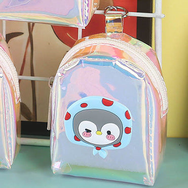 Wholesale Cartoon Animal Transparent PVC Backpack Coin Purse Cute Small Wallet