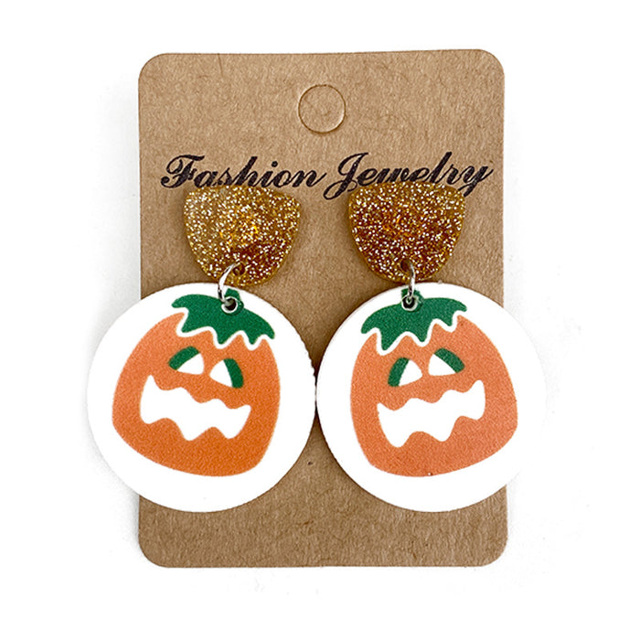 Wholesale  New funny cartoon earrings pumpkin ghost autumn earrings