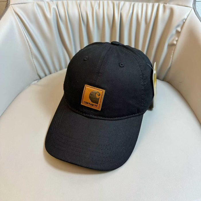 Wholesale Embroidered Black Baseball Cap Women's  Vintage Washed and Sanding Wide Brim Cap Big Head Small Hat