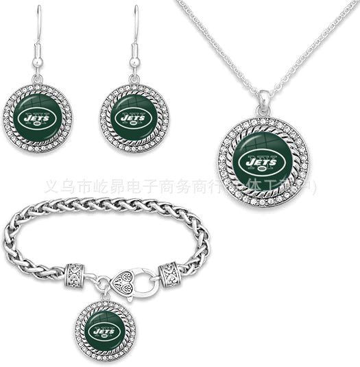 Wholesale Rugby Bracelet Necklace Earring Set