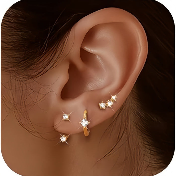 Wholesale Fashionable and trendy flower copper earrings are simple, atmospheric, compact, and high-end