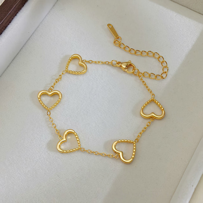 Wholesale Stainless Steel Electroplated Floral Design Bracelet Stylish Fashion Accessory