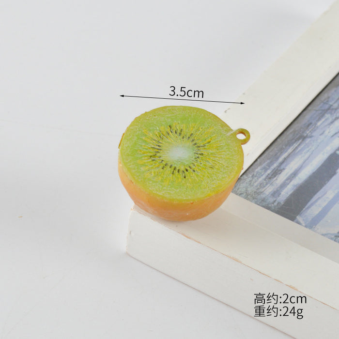 Wholesale PVC Fruit Keychain Bag Charm Simulated Dragon Fruit Decorative Accessory Trendy Gift