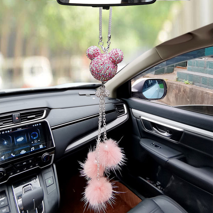 Wholesale Crystal Car pendant cross-border Diamond car creative Car Mirror head pendant