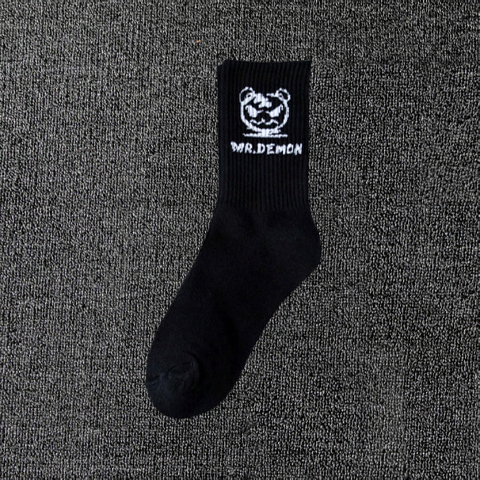 Wholesale men' s deont mid-calf socks black and white cotton socks women' s summer sports basketball socks