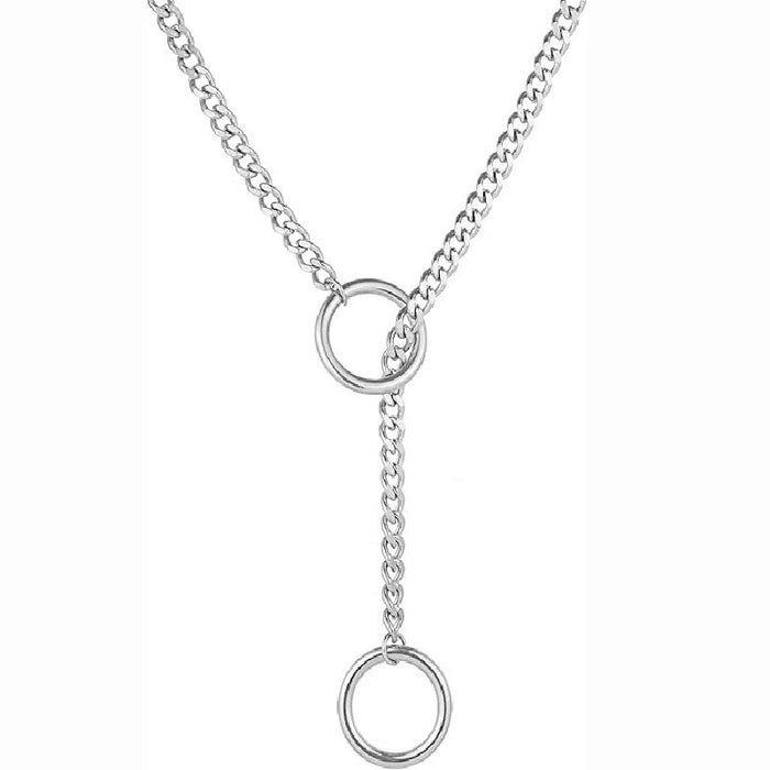 Wholesale Vintage metal chain necklace with a simple personality and versatile peach heart for both men and women, suitable for couples