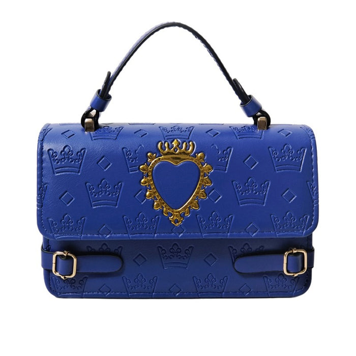 Wholesale Heart-shaped crown print shoulder bag for commuting
