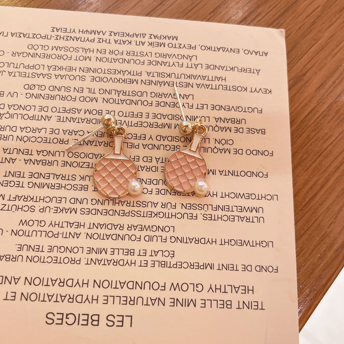 Wholesale 925 silver needle table tennis earrings