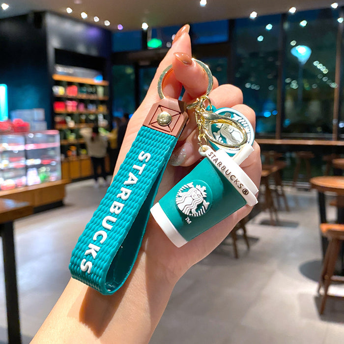 Wholesale Milk tea bear keychain pendant cute bear doll exquisite car key chain ornaments gift